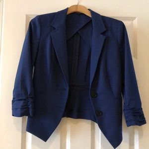 SALE🎉 EUC Express 3/4 Sleeve Ruched Blazer (6)